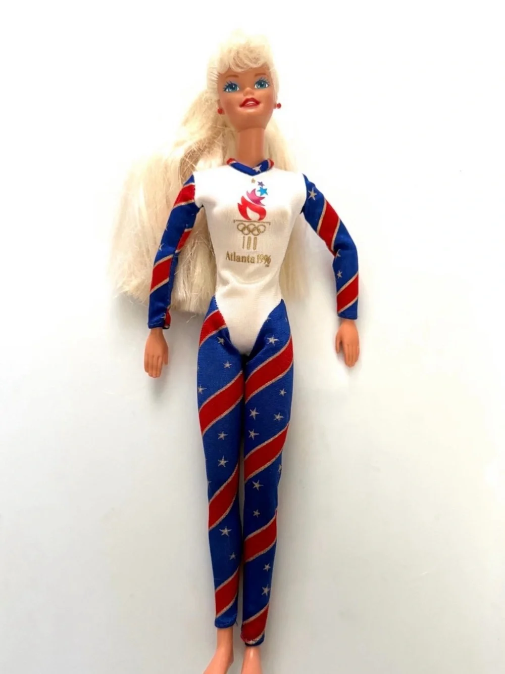 Barbie Olympic Atlanta 1996 Red White Blue Star Jumpsuit Doll